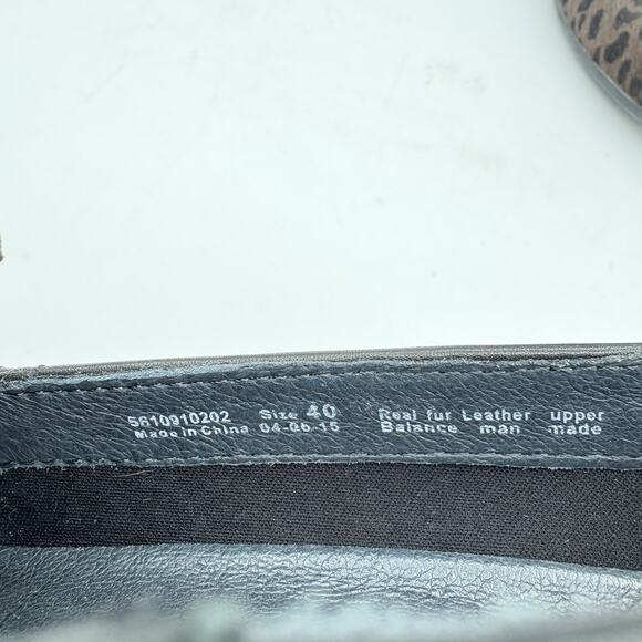 Dansko Loafer Flats Womens Size 9 EU 40 Olena Brown Cheetah Real Fur Leather - Picture 2 of 9